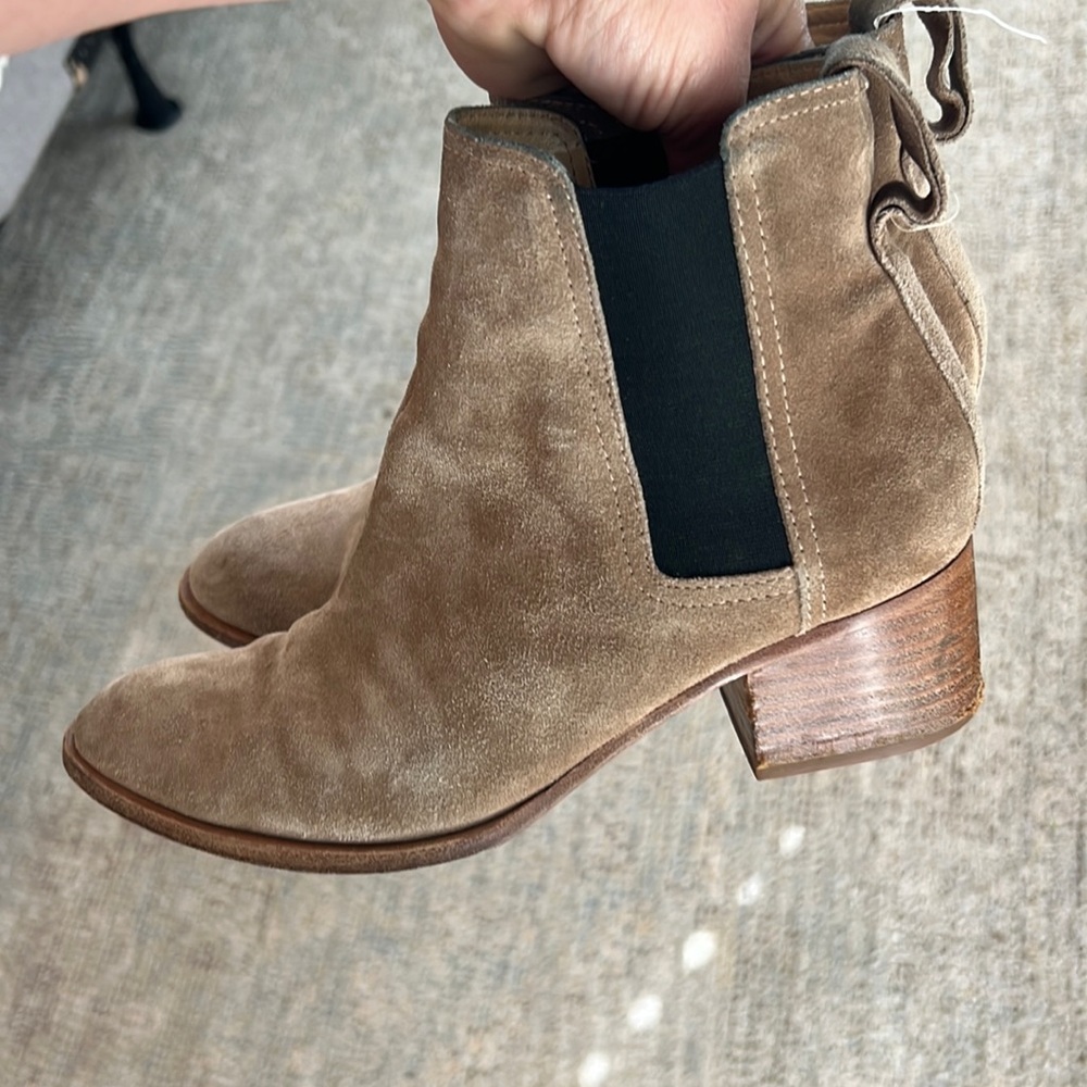 RAG & BONE ICONS Hazel Chelsea Boot sabbia suede sz 37